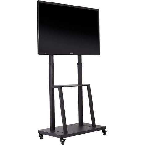 Porta TV Supporto TV con Ruote da Pavimento per Schermi 32-80 Pollici Max VESA 600x400mm Portata Max 65kg