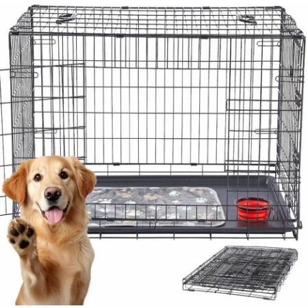 AREBOS Gabbia per cani S Cassa per cani Box per il trasporto di cani