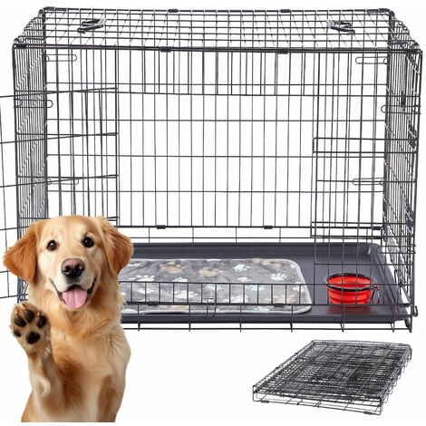 AREBOS Gabbia per cani S Cassa per cani Box per il trasporto di cani
