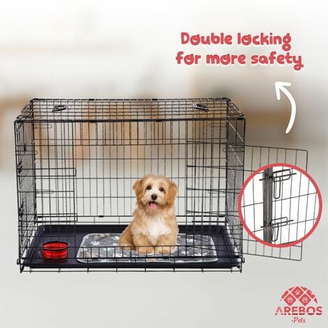 AREBOS Gabbia per cani S Cassa per cani Box per il trasporto di cani