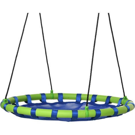 Outsunny Altalena da Giardino per Bambini 3-8 Anni Ø100cm e Corde Regolabili