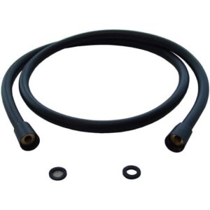 Flessibile per doccia in PVC – nero opaco – BS02 –  disponibile in tre diverse lunghezze	1.50 m