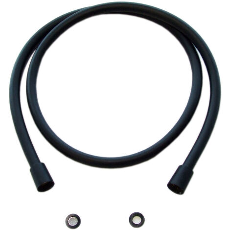 Flessibile per doccia in PVC - nero opaco - BS02 -  disponibile in tre diverse lunghezze	1.50 m