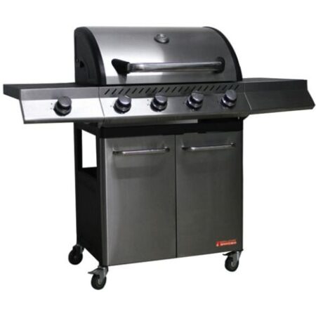 barbecue a gas sandrigarden "brasile" 4 bruciatori e fornello laterale 130x54x110 cm