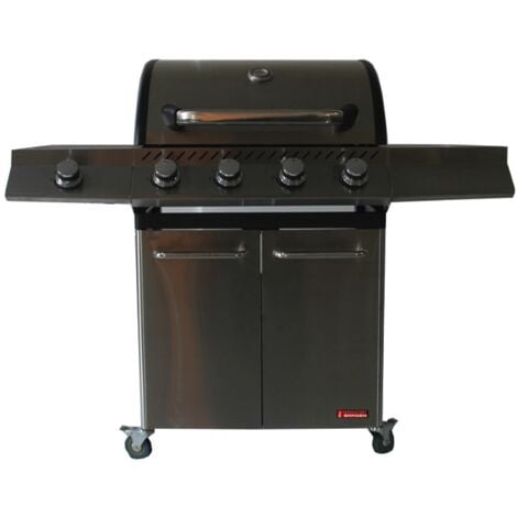 barbecue a gas sandrigarden "brasile" 4 bruciatori e fornello laterale 130x54x110 cm