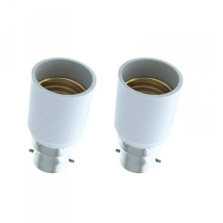 2 PZ Convertitore Adattatore Portalampada Per Lampada Led Attacco Da B22 A E27