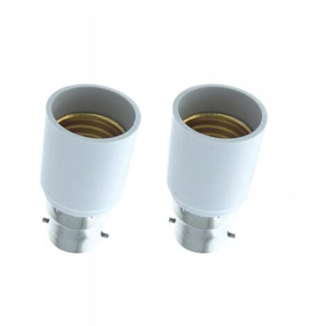 2 PZ Convertitore Adattatore Portalampada Per Lampada Led Attacco Da B22 A E27