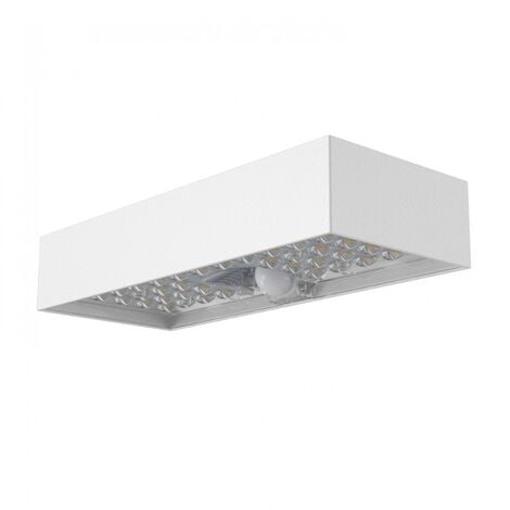 VELAMP APPLIQUE LED A CARICA SOLARE 800 LUMEN, CON RILEVATORE DI MOVIMENTO. BIANCO