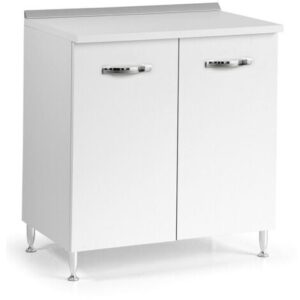 Base cucina con 2 ante colore bianco frassinato 80x50x85H cm