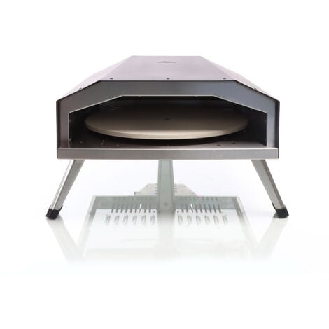 Toboli Forno per pizza a gas con pietra Ø330mm con funzione girevole Fornetto portatile da esterno