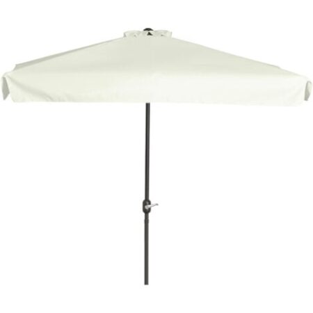 Outsunny Ombrellone Semicircolare da Terrazza con Apertura a Manovella