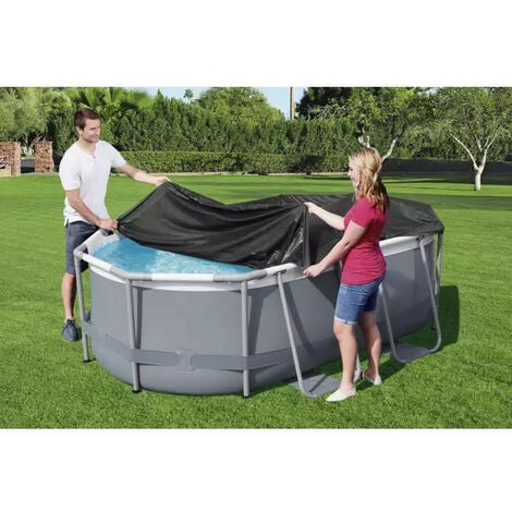 BESTWAY - 58424 - Telo copertura nero per piscine ovali da 305 x 200 cm