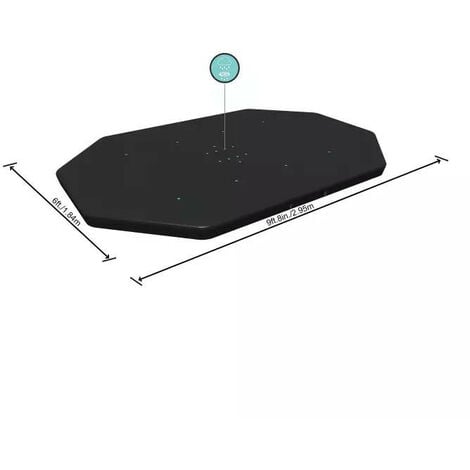 BESTWAY - 58424 - Telo copertura nero per piscine ovali da 305 x 200 cm