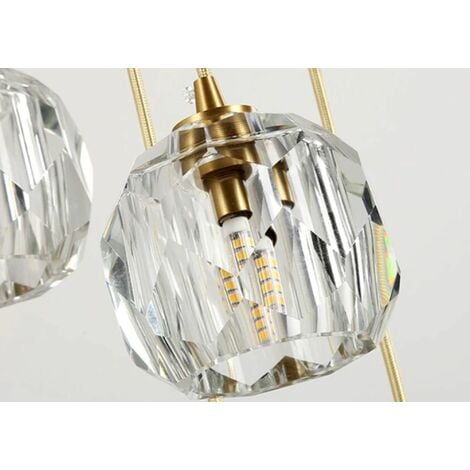 LAMPADA A SOSPENSIONE APP586-1CP CRISTALLO NERO 1-PUNTI LUCE G9 8X8X7-100CM REGOLABILE