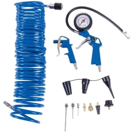 Set di accessori per compressore 14 pezzi incluso tubo da 10 mt Scheppach