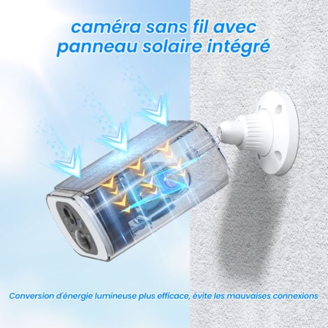 ANRAN Telecamera/Videocamere di sorveglianza esterni360 ° pan tilt solare senza fili all'aperto wifi  di  monitoraggio Q04 + fissa solare senza fili telecamera di monitoraggio C3