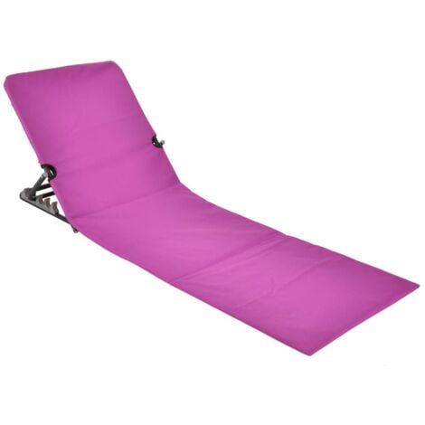 Furniture Limited -Sedia a Stuoia da Spiaggia Pieghevole PVC Rosa