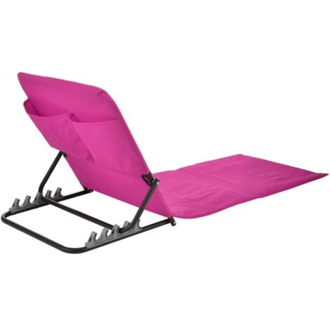 Furniture Limited -Sedia a Stuoia da Spiaggia Pieghevole PVC Rosa