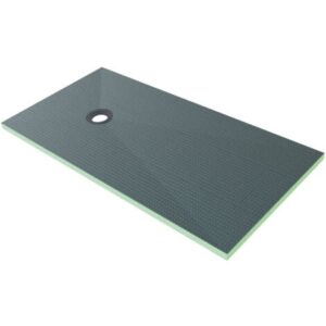 Piatto Doccia da Piastrellare Tagliabile in Estruso Rigida Polistirene Isolamento per Bagno Dimensione 80x160X4 cm Sifone Piletta e Tubo inclusi