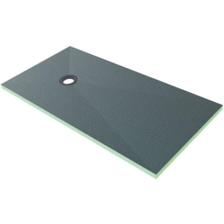 Piatto Doccia da Piastrellare Tagliabile in Estruso Rigida Polistirene Isolamento per Bagno Dimensione 80x160X4 cm Sifone Piletta e Tubo inclusi