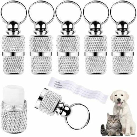 10 Pezzi Targhetta per Indirizzo Cani Targhetta per Cani Gatto Targhetta per Animali Domestici con Portachiavi Targhetta per Cani Targhetta per Collare per Gatto Collare per Cani Targhetta per Collare
