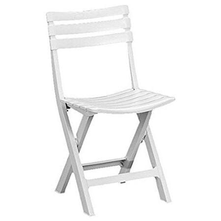 MAURY'S TIVOLI SEDIA PIEGHEVOLE DA ESTERNO BIANCA 44 X 41 X H78 CM