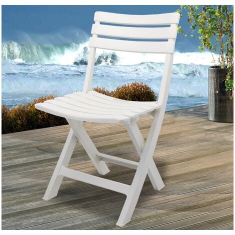 MAURY'S TIVOLI SEDIA PIEGHEVOLE DA ESTERNO BIANCA 44 X 41 X H78 CM
