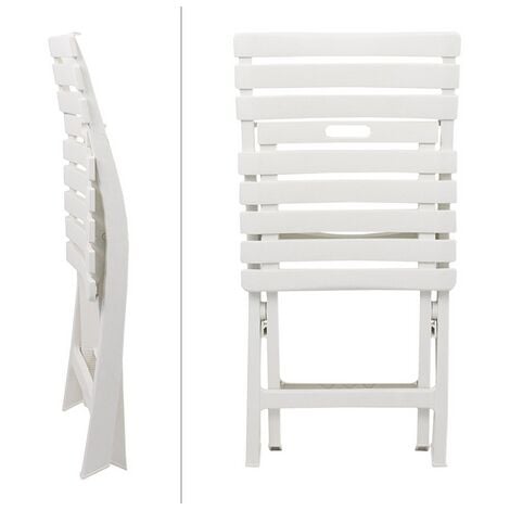 MAURY'S TIVOLI SEDIA PIEGHEVOLE DA ESTERNO BIANCA 44 X 41 X H78 CM