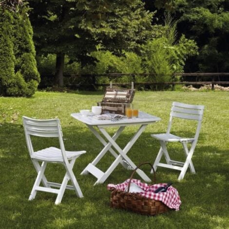 MAURY'S TIVOLI SEDIA PIEGHEVOLE DA ESTERNO BIANCA 44 X 41 X H78 CM