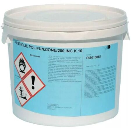 Brenntag Cloro Multifunzione Pastiglie da 200g Dicloro per Pacqua Piscina 10 kg