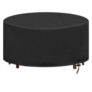 Copertura da giardino rotonda Protezione impermeabile Antivento Anti-UV Resistente allo strappo Copertura per tavolo Oxford 210D, 230×100 cm