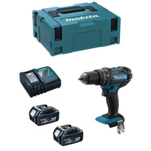 Trapano a Percussione MAKITA DHP482RTJ (2 x 5,0Ah + DC18RC + MAKPAC 2)