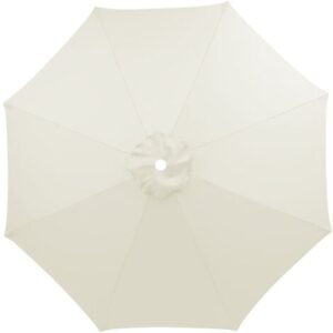 Copertura di ricambio da 3 m per ombrellone 8 Whale Impermeabile, Anti-UV, Tessuto di ricambio, Lavabile, Traspirante, Crema