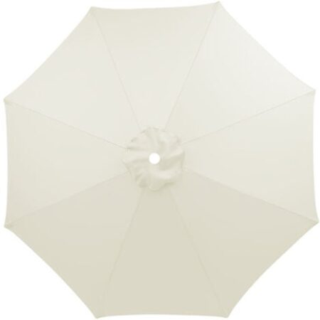 Copertura di ricambio da 3 m per ombrellone 8 Whale Impermeabile, Anti-UV, Tessuto di ricambio, Lavabile, Traspirante, Crema