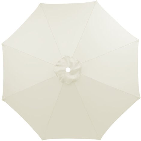 Copertura di ricambio da 3 m per ombrellone 8 Whale Impermeabile, Anti-UV, Tessuto di ricambio, Lavabile, Traspirante, Crema