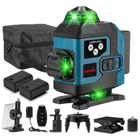 Livelle Laser 4D 16 Linee Campo di Livellamento Automatico: ±4°con 2 Batterie