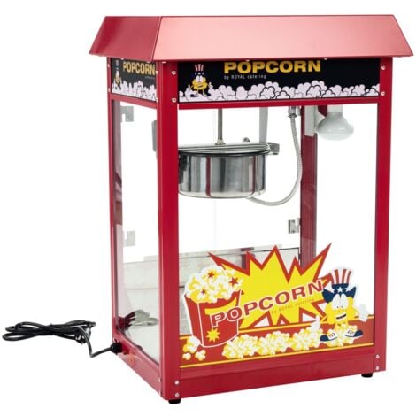 Macchina per popcorn da bar con tetto rosso
