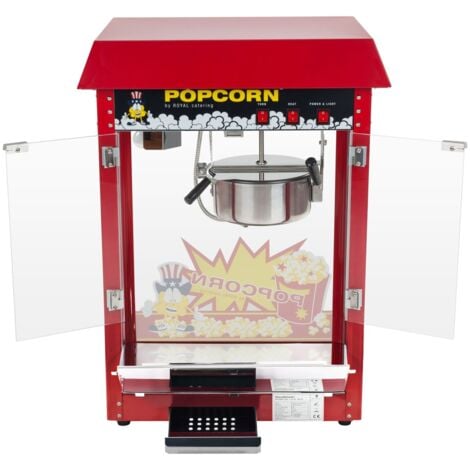 Macchina per popcorn da bar con tetto rosso