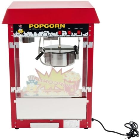 Macchina per popcorn da bar con tetto rosso
