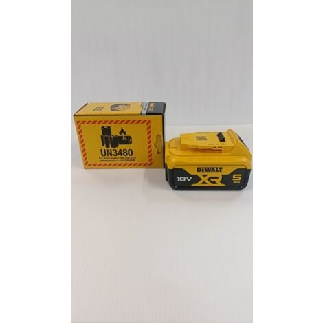 Batteria agli ioni di litio DeWalt XR 2 pezzi da 5,0 Ah, 18 V con caricatore caricabatteria DCB115 DCB184