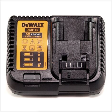 Batteria agli ioni di litio DeWalt XR 2 pezzi da 5,0 Ah, 18 V con caricatore caricabatteria DCB115 DCB184