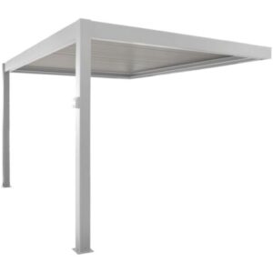 PERGOLA BIOCLIMATICA ZEPHIR BIANCA 3X4 ADDOSSATA MOTORIZZATA + LED