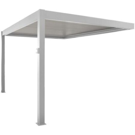 PERGOLA BIOCLIMATICA ZEPHIR BIANCA 3X4 ADDOSSATA MOTORIZZATA + LED