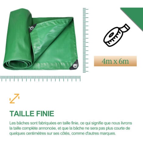 Telo Spesso Ultra Resistente,SDLOGAL,Multifunzione 300 g/m², 4x6m, Riparo, Telo Protettivo - Impermeabile, Telo Telo - Copertura Esterna Impermeabile per Camion, Mobili da Giardino, Legno - Verde