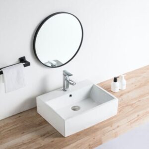 Lavabo da appoggio in ceramica CORRIENTES 53 x 42 cm