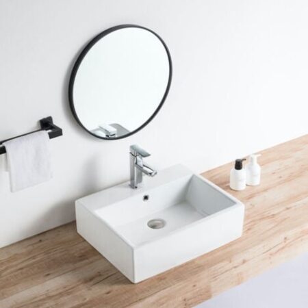 Lavabo da appoggio in ceramica CORRIENTES 53 x 42 cm