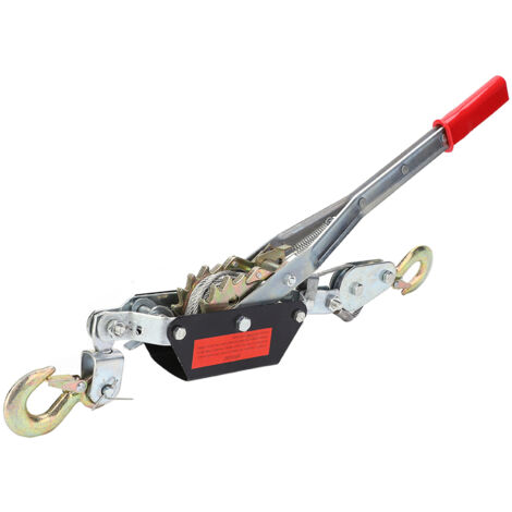 Eosnow Estrattore manuale per fune metallica Strumento di serraggio Mini tenditore Strumento di sollevamento a doppio gancio (2 tonnellate)