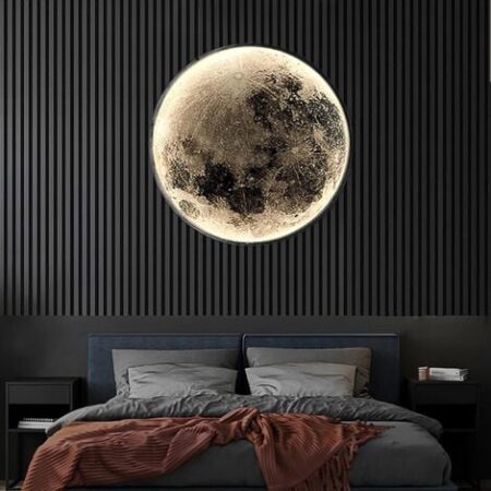 Applique da parete per interni Lampada da parete moderna a LED 15W Cerchio Design 6500K Nero Camera da letto Soggiorno 24 CM Ulisem
