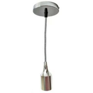 PORTALAMPADA LAMPADARIO SOSPENSIONE SOFFITTO PENDENTE VINTAGE 2MT JD02 CROMATO