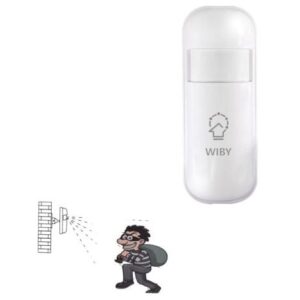 SENSORE PIR INFRAROSSI RILEVATORE MOVIMENTO WIRELESS ANTIFURTO ALLARME CASA 92R
